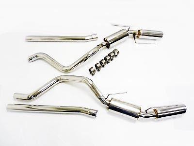Obx racing sports catback exhaust system w/ dual tips 05-09 ford mustang gt 4.6l