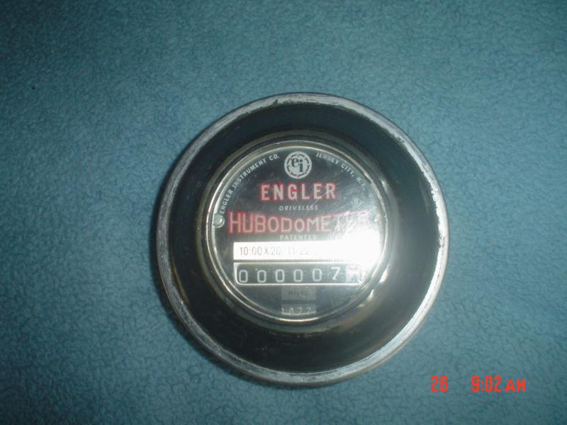Vintage engler hubodometer,milage 0000074,10:00x20,11-22'5,hi tred,no.1077