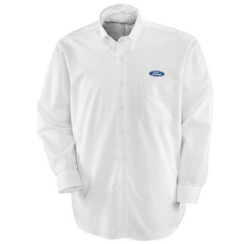 Ford motor company men’s oxford style button down white size small shirt!