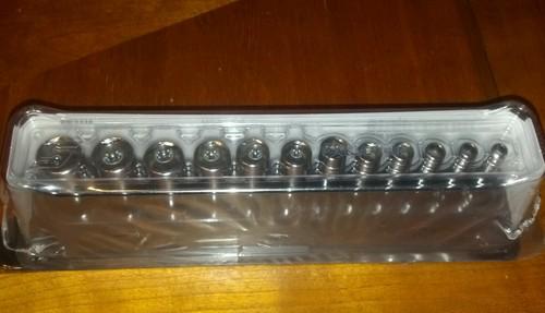 New snap-on tools 1/4" drive 12 piece 6 point deep metric socket set #112stmmy  