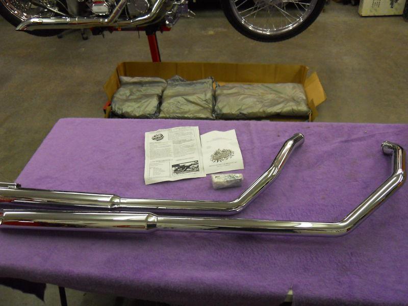 Harley touring evo flh samson performance staggered exhaust system 85-00 usa