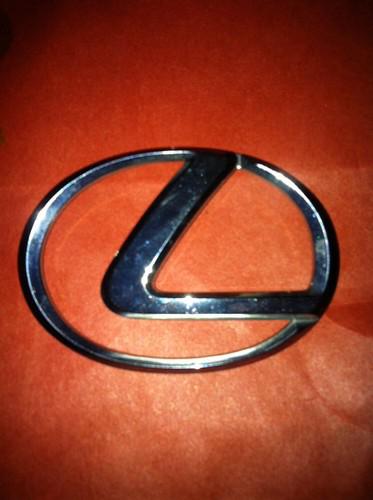Lexus emblem logo badge front rear oem used chrome flat back 90-13 decal trunk