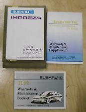 1998 impreza owners manual w-leather pouch. oem.