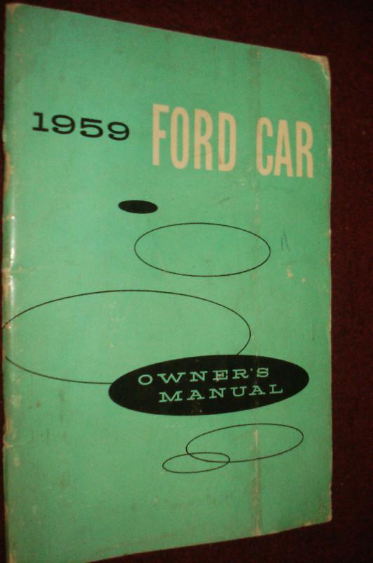 1959 ford car owner's manual / nice original guide book