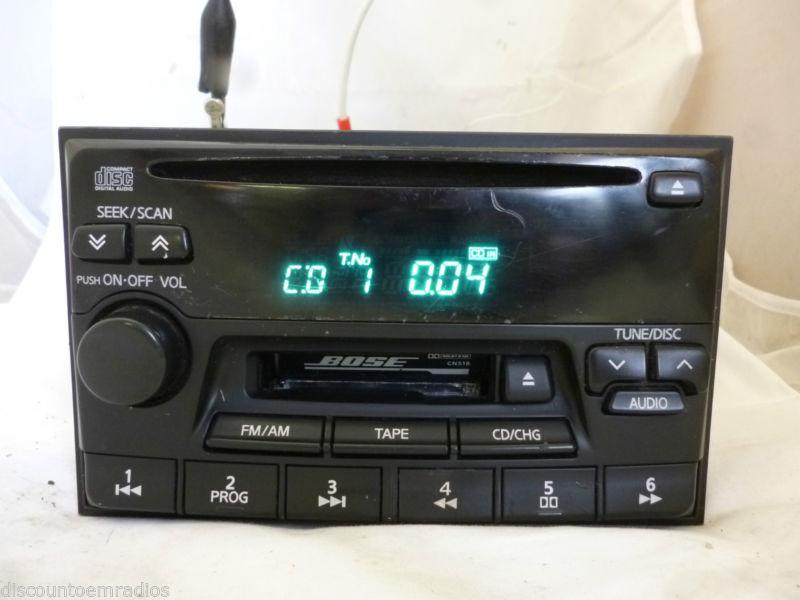 00-02 infiniti g20 maxima pathfinder bose radio cd cassette pn-2261d oem *