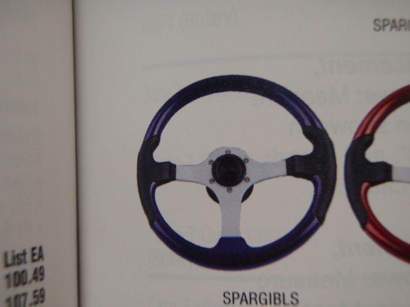 Boat steering wheel spargi purple inserts spargipls aluminum silver spokes new