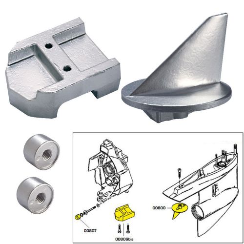 Tecnoseal anode kit w/hardware - mercury alpha 1 gen 1 - aluminum -20800al