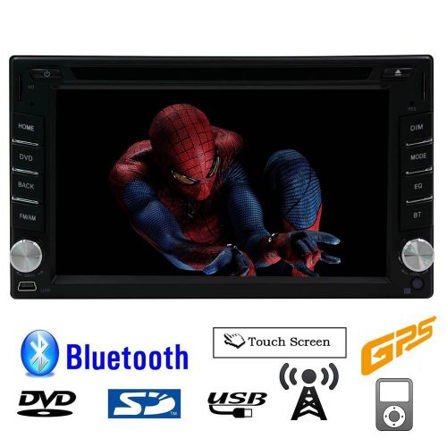 Ipod+in dash car radio double din universal stereo gps dvd player bt rear camera