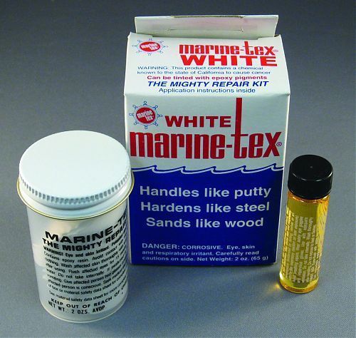 Marine-tex epoxy putty white 2 ounce kit