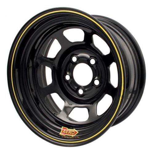 Aero race wheels 50-series 15x8 in 5x4.50 black wheel p/n 50-184540