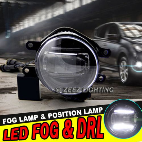 Led fog lamp projector driving w/ drl daytime running light for lexus toyota #j