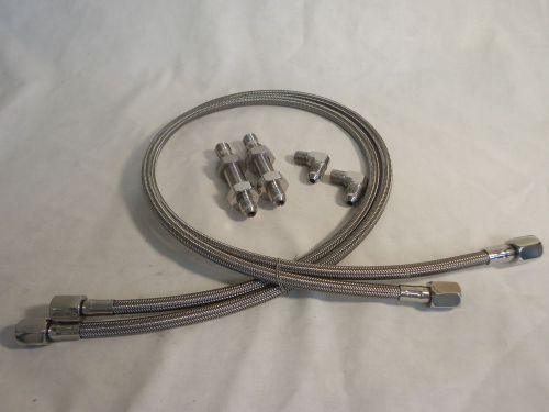 Diverter stainless line kit -4 braided lines  with a droop snoot
