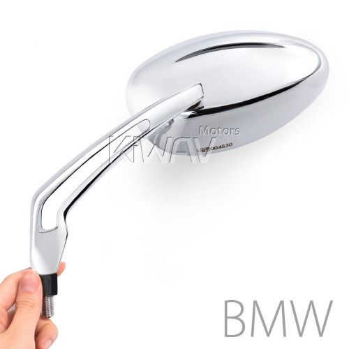 Magazi oval mx black rear view side mirrors m10 1.5 pitch for bmw motorcycle ε