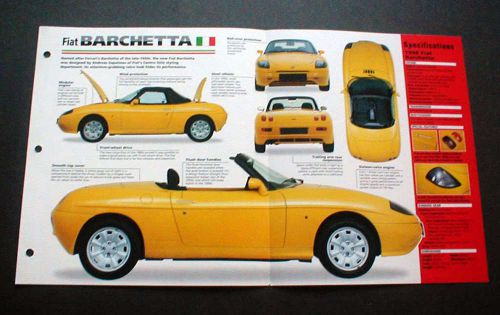 1996 fiat barchetta convertible unique imp brochure &#039;96