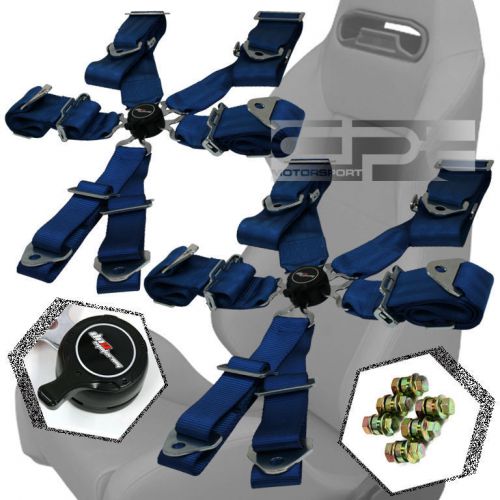 X2 universal 3&#034; strap 6pt camlock harness seat belt b