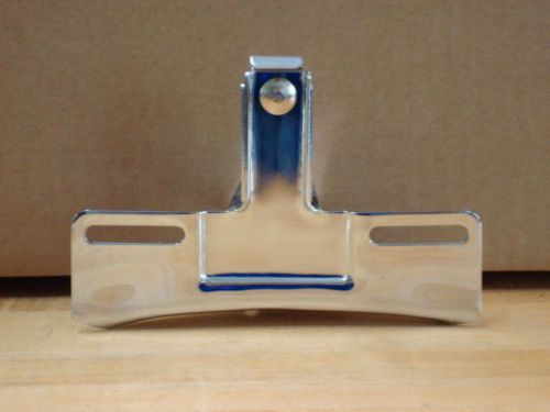 Chrome 3 hole replacement license plate bracket for 1955 &amp; up harley davidson