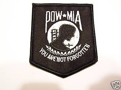 #0422 motorcycle vest patch pow * mia you are not.....