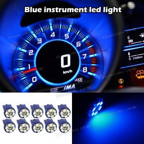 10x blue t10 194 wedge 6-smd led indicator dash instrument panel led lights lamp