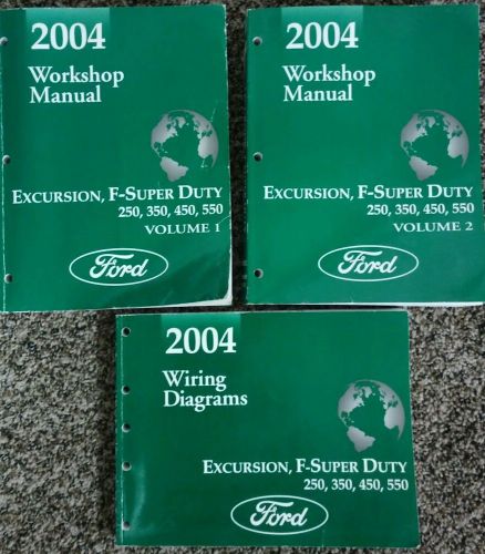 2004 ford excursion f-250 f-350 f-450 f-550 super duty service manual set