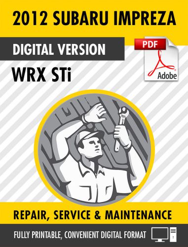 2012 subaru impreza wrx sti factory repair service manual