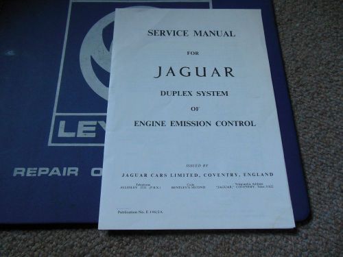 Original jaguar xke factory service manual supplement duplex emissions e146/2a