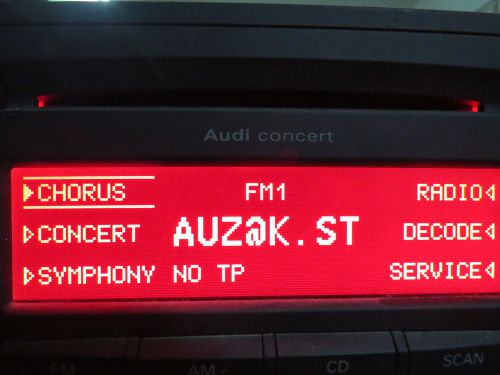 Audi radio security code unlock decode rns-e chorus concert symphony tt a3 a4 a6
