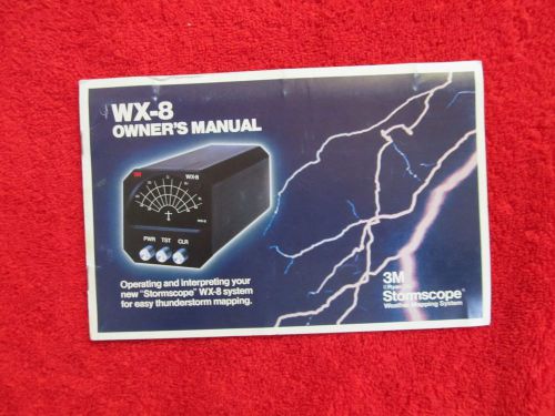 Used 3m wx-8 stormscope weather mapping system owner&#039;s manual
