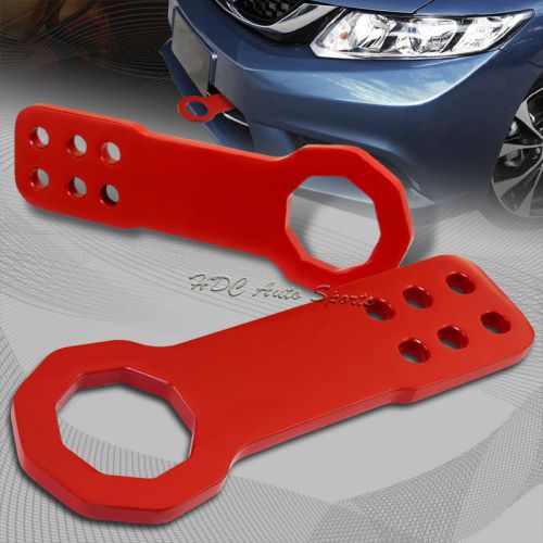 2&#034; jdm red front anodized billet aluminum racing towing hook kit universal 5