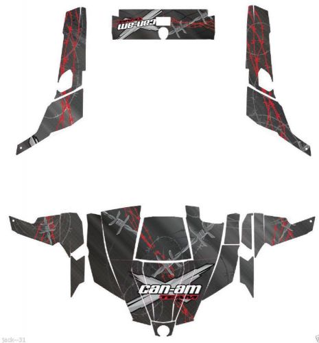 Ng racing wrap quad canam can am commander 800r 800xt 1000 barbed wire grey