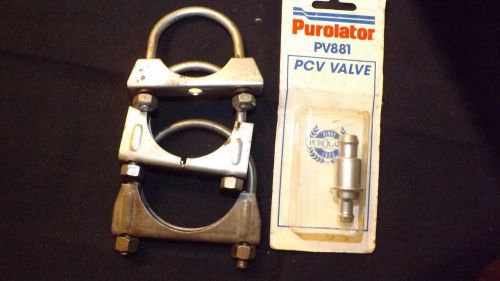 Automotive pvc valve &amp; 3 exhaust clamps