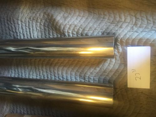 New old stock . 2 -corsa  4&#034; stainless exhaust tail pipes (23&#034; long )