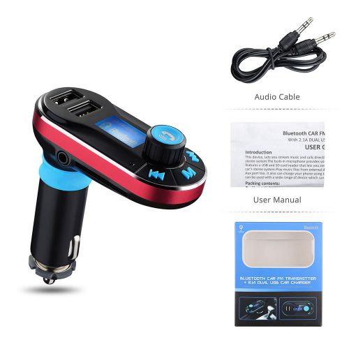 Hot dual 2 usb fm transmitter bluetooth car mp3 charger for iphone 6 plus 5s 5c