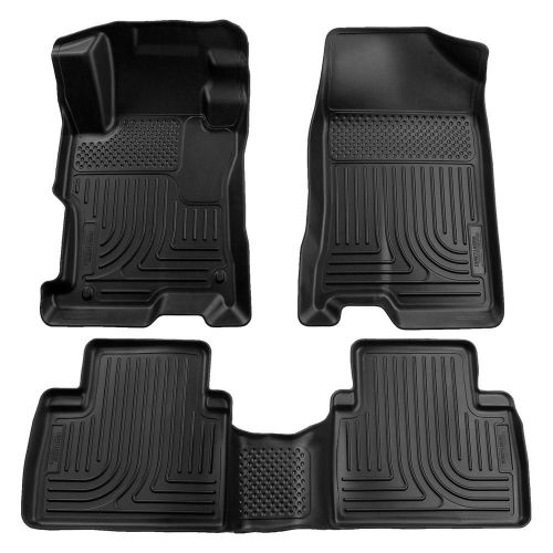 Husky weatherbeater 1st and 2nd rows black floor liner for nissan altima 98601