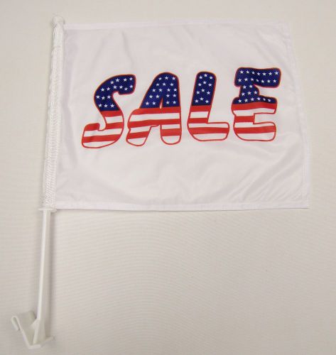2 usa theme sale car flags premium dealership advertising window banners