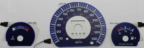 130mph blue reverse glow gauge indiglo luminescent face for 95-99 ford contour