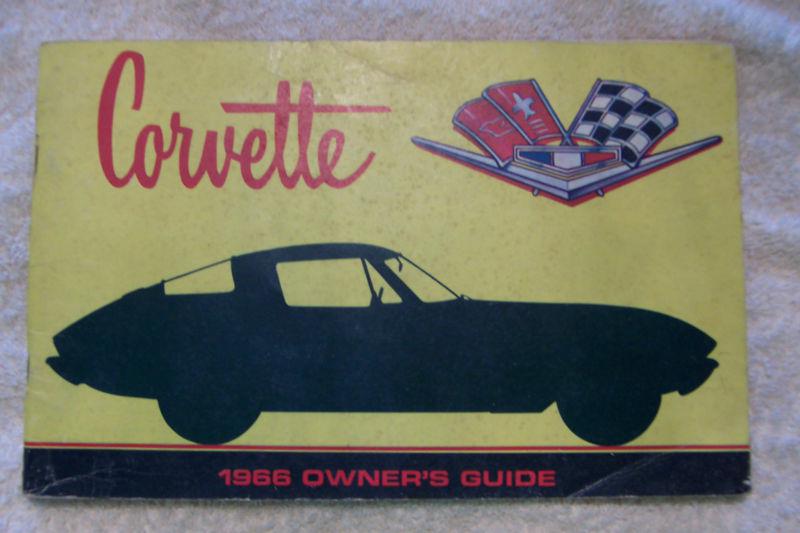 1966 corvette factory gm original owners manual printed january 1966 2nd edition