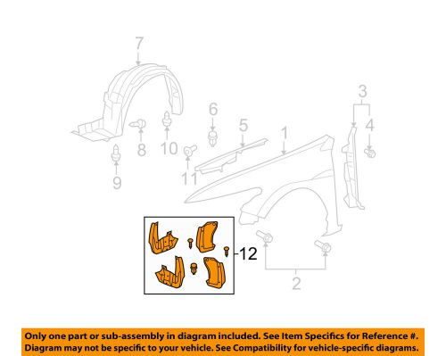 Honda oem 08-12 accord-mud flap 08p00te0100