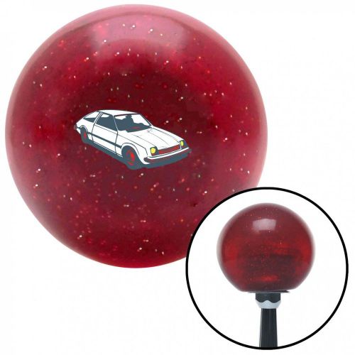 Hatchback white red metal flake shift knob with 16mm x 1.5 inserttop solid