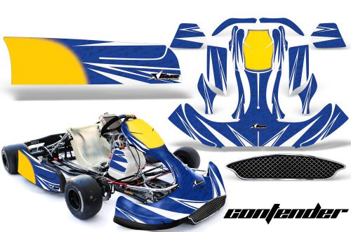 Amr racing graphics crg na2 kart wrap new age sticker kit decal contender white
