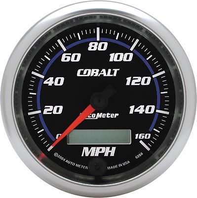 Auto meter 6288 cobalt in-dash speedometer analog w/digital electrical 0-160 mph