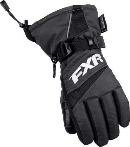 New fxr-snow helix race youth waterproof gloves, black, large/lg