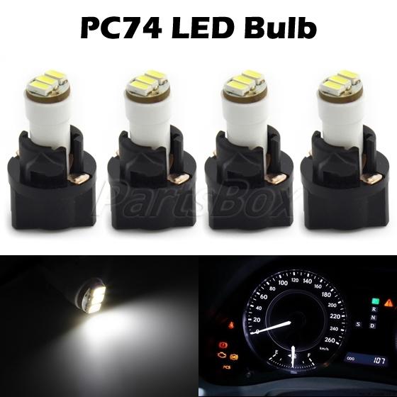 4pack t5 pc74 twist sockets white 37 70 3-3528 smd instrument cluster dash led