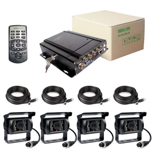 720p 4.3&#034; tft 4 channel car dvr system and h.264 vehicle dvr + waterproof camera
