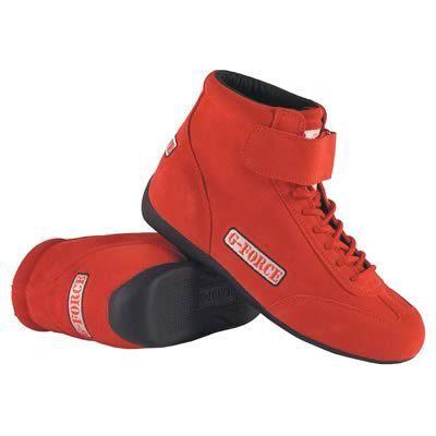 G-force racing 0235100rd driving shoes race grip mid-top red men's size 10 pair