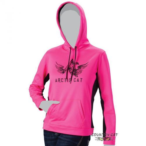 Arctic cat women&#039;s a c wings performance hoodie sweatshirt pink &amp; black 5269-11_
