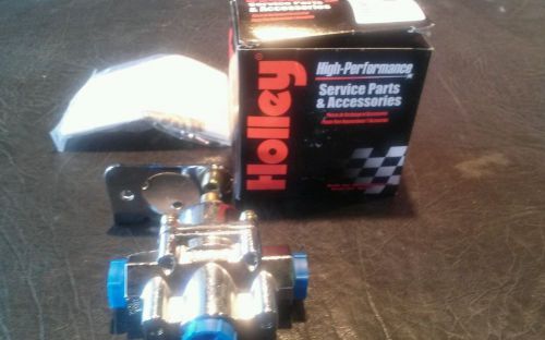 Holley 12-803 fuel pressure regulator-2 port adjustable- 4.5-9 psi-chrome finish