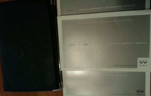 2003 g 35 infiniti owner&#039;s manual handbook with case