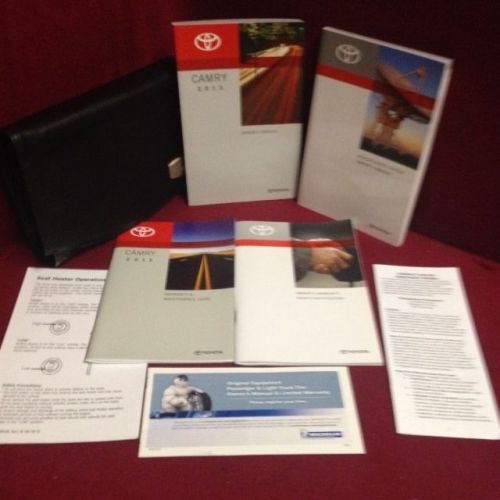 2013 toyota camry oem owners manual set with navigation book with case