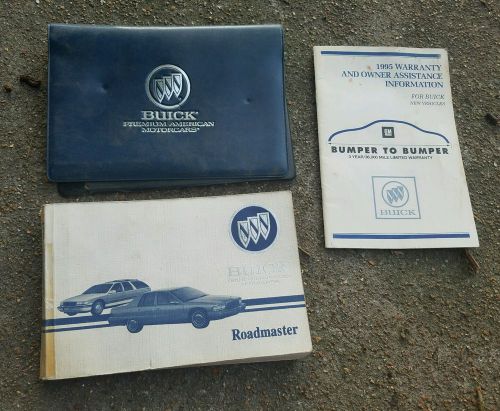 Oem 1995 buick roadmaster owners manual book w/ blue portfolio &amp; warranty info