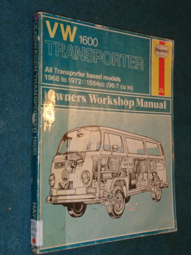 1968-1972 volkswagen transporter / bus / shop manual / hayne&#039;s 72 71 70 69+ book